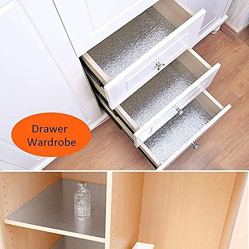Kitchen Backsplash Wallpaper Stickers, Kitchen Stickers Self Adhesive Kitchen Aluminum Foil Stickers Oil Proof Waterproof Kitchen Stove Sticker -15.6 x117inc