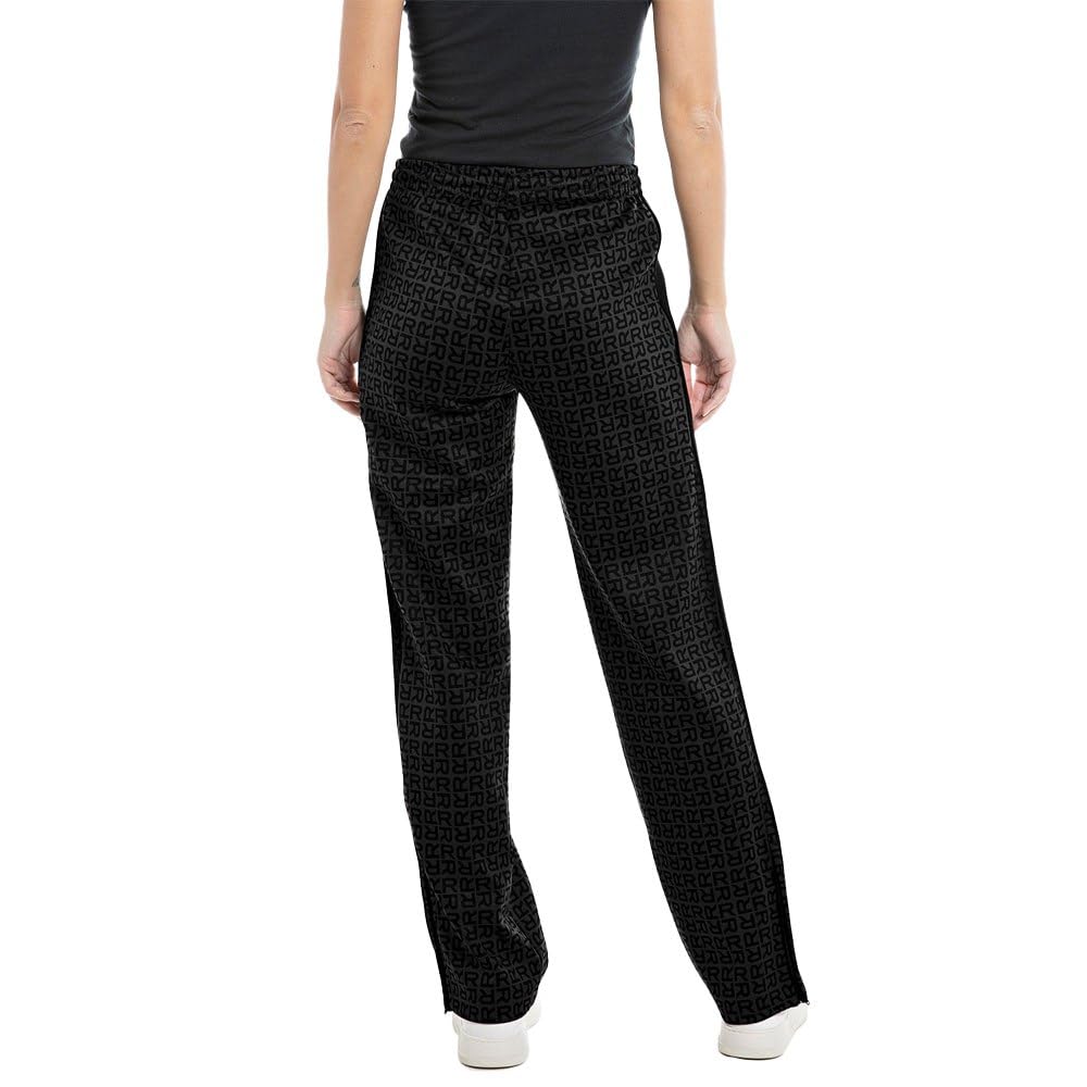 Replay Damen Stoffhose Logo All Over Print
