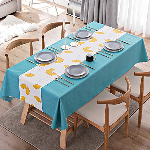 JYXJJKK Mantel Sin Lavado A Prueba De Aceite,Estera De Mesa De PVC Impermeable Y Anti-Caliente,Mantel Rectangular,Tela De Té J 120 * 160cm