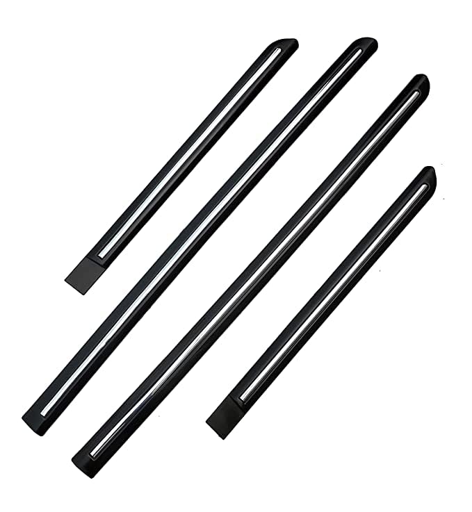 SHOPONE car Door Beading Black Colour with Half Crome Line (Set of 4 Pcs) Compatible with Mahindra Xylo Xylo