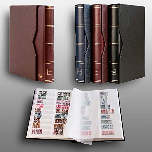 Album pour timbres 60 pages Prophila étui brun pour classer vos collections à la maison