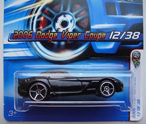 Miniatura 2 de Hot Wheels 2006 Primeras ediciones 12 de 38, negro con rayas blancas 2006 Dodge Viper Coupe #12 5OSP