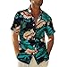ASDFK Herren Graffiti Floral Dress Shirts Casual Slim Fit Kurzarm Casual Button Down Hemd Stilvolle Blumen Gedruckt Shirts für Militär Golf Wandern Männer Lang/Kurzarm Hemden, K, XXL