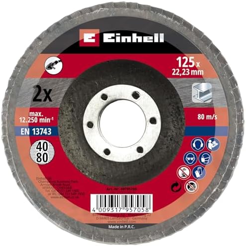 Fächerschleifscheiben 125 Mm – Korn 80, 10 Stück, T29 Aufnahme | Für Winkelschleifer, Metall & Holz
