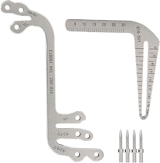 Implant Guide Ruler Stainless Implant Teeth Measuring Ruler Caliper Angle Ruler For Hospital Implant Guide Locator Guide Ruler Set Implant Guide Ruler Stainless Steel