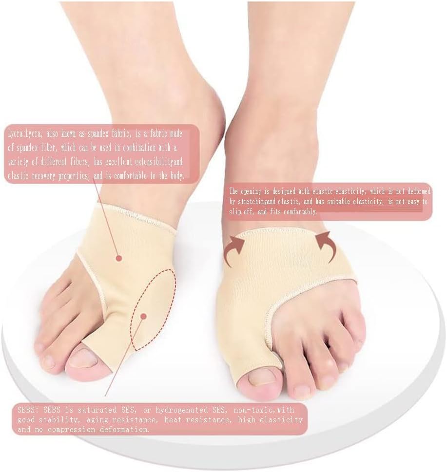 DEAVER Bunion Corrector,Big Toe Gels Straightener,Hallux Valgus Separator, Splint Protector for Pain Relief, Bent Toes,Day Night Support