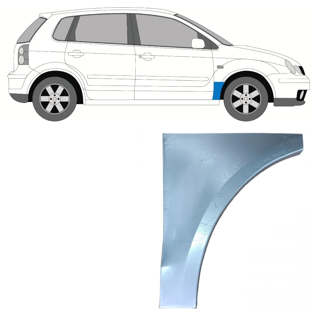 Reparaturblech Kotflügel vorne für Volkswagen Polo 2001-2009 / Rechts