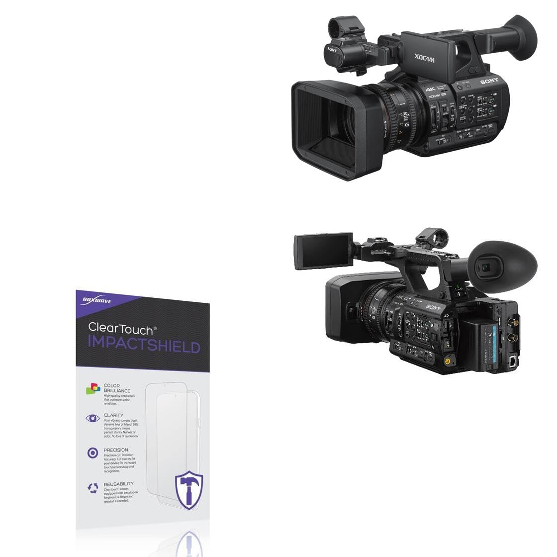 BoxWave Screen Protector Compatible With Sony PXW-Z190 - ClearTouch ImpactShield (2-Pack), Impenetrable Screen Protector Flexible Film