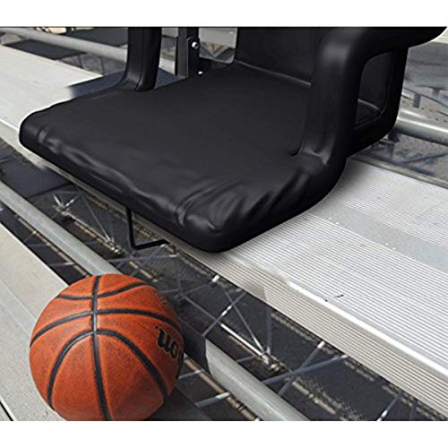 Home-Complete Wide Stadium Seat Chair Bleacher Cushion With Padded Back Support, Armrests, 6 Reclining Positions And Portable Carry Straps, Regular, Black #TOP7