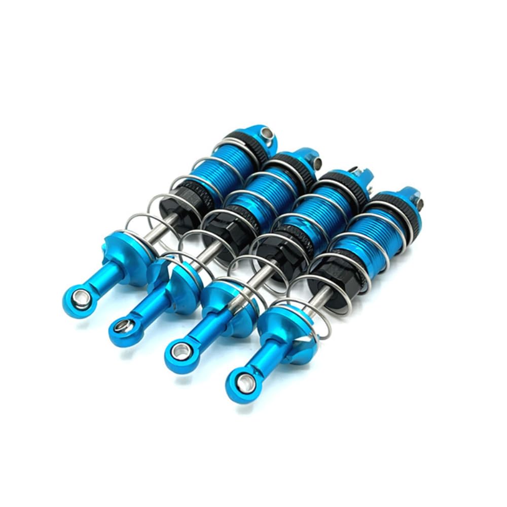 4pcs Metal Front and Rear Oil Shock Absorber 1/16 RC Car Upgrades Parts Accessories Compatible with Hyper GO MJX H16BM H16GT H16DR H16 16207 16208 16209 16210 (Blue)