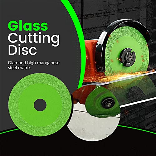 Qwerf Cutting Disc, 4Inch Ultra Thin Diamond Saw Blade Wheel For Angle Grinder Tiles Marble Qwerf Cutting Processing (5 Pcs) Green,Jade #TOP3