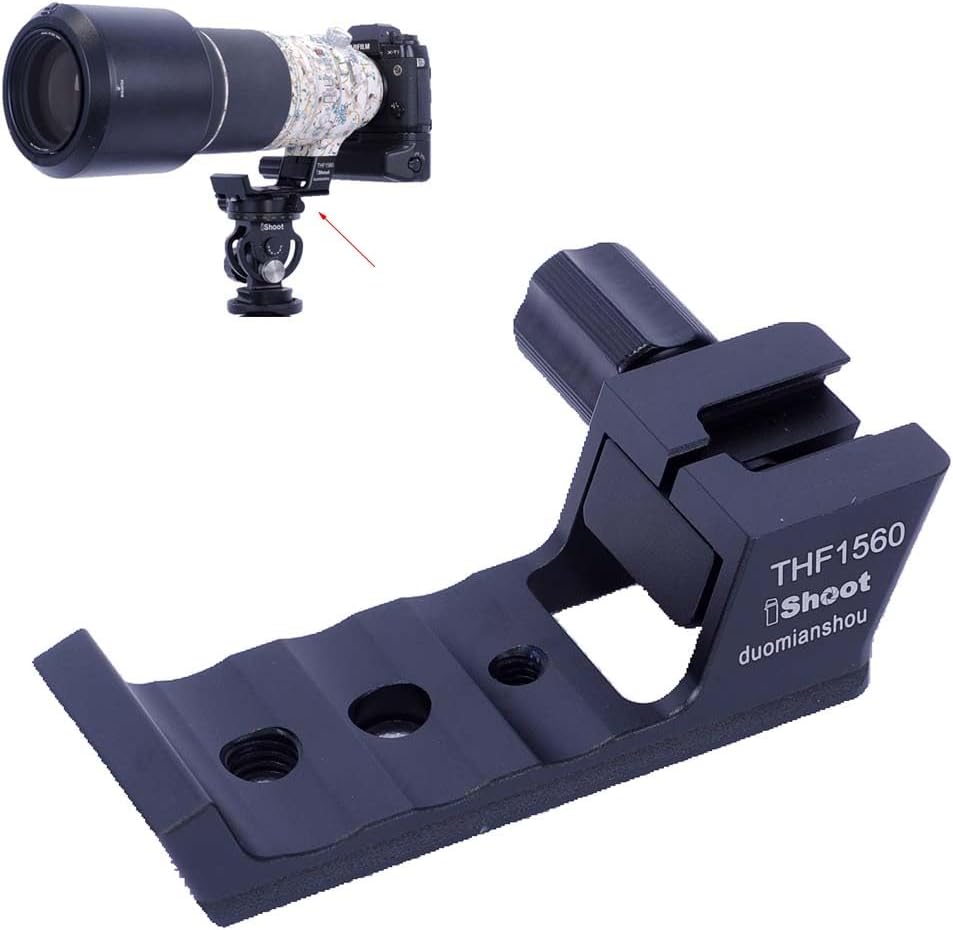 iShoot Lens Collar Foot Tripod Mount Ring Support Base Compatible with Fuji XF 150-600mm F5.6-8 R LM OIS WR, XF 500mm F5.6 R LM OIS WR & GF 500mm F5.6 R LM OIS WR, Arca-Swiss Fit Quick Release Plate