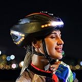 Stopp: Wenn die Bremslichtfunktion aktiviert ist, leuchtet die LED-Anzeige auf der Rückseite des Fahrradhelms für Erwachsene dauerhaft rot, sodass jeder hinter Ihnen weiß, dass Sie langsamer werden.