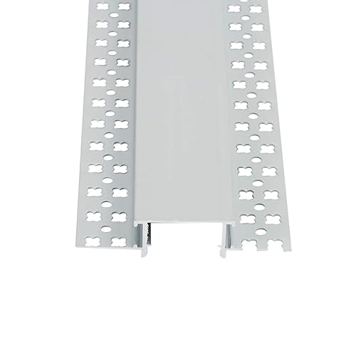 Miniatura 8 de StarlandLed Paquete de 16 canales de aluminio LED de yeso de 3.3 pies con brida para tira LED, perfil de aluminio para paneles de yeso con difusor