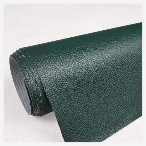 Tissu simili cuir étanche vert foncé pour rénover un canapé ou des sièges auto