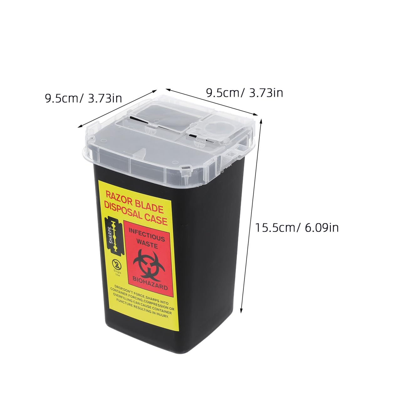 PACKOVE 2Pezzi Scatola per Riciclaggio Lame Portatile per Rifiuti Affilati e Riutilizzabile per Rasoio e Parrucchiere