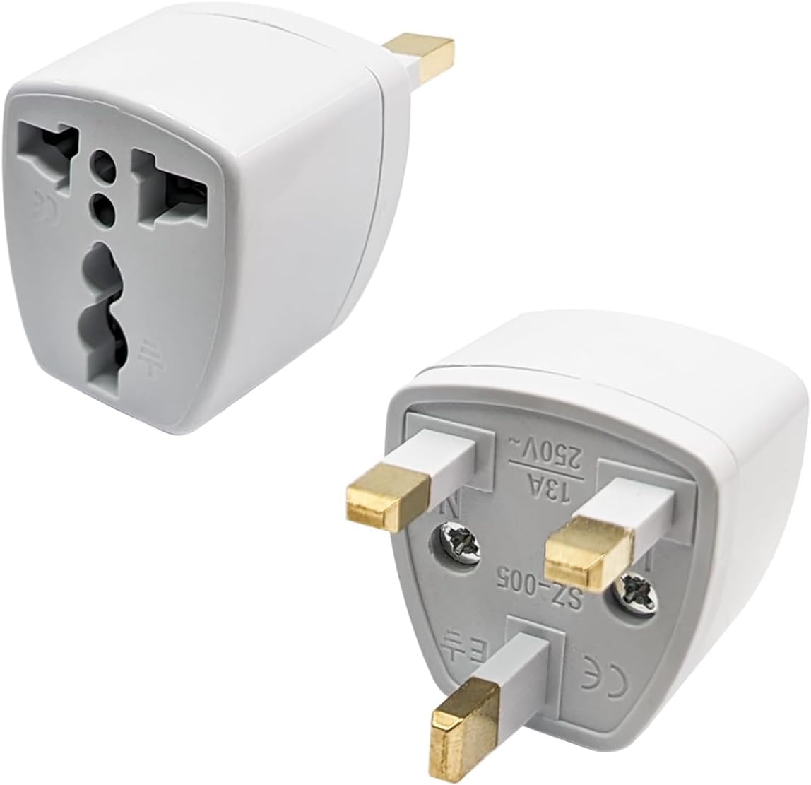 Hi-Plasst Universal Adapter for UK (Pack of 2) India to UK Plug Adpater // UAE Travel Adapter Plug // Hong Kong Adapter (Type-G // UK-London-Dubai-Singapore)-image-30