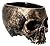 SUMMIT COLLECTION Bronze Resin Halloween Skull Candy Bowl Planter Dish Statue Sculpture Skeleton