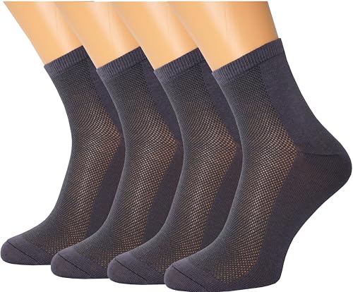 RONDO Ultra Thin Light Breathable Summer Cotton Dress Socks for Men 4 Pack
