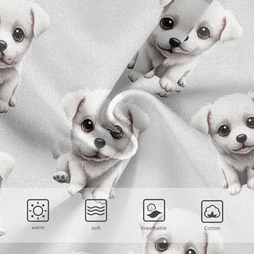 Joisal Cute White Puppies Grey Panties for Girl Girls Underwear Toddler Cotton Stylish Briefs Kids Undies 2t3