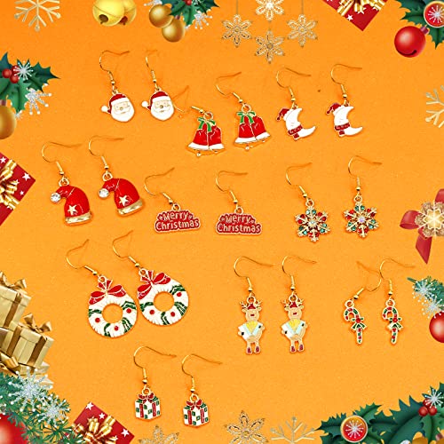 20/9 Pairs Christmas Earrings for Women Christmas Drop Dangle Earrings Set Christmas Tree Holiday Earrings Hook Earrings Party Jewelry Christmas Gifts3