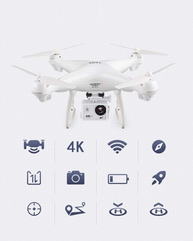 MU Aereo Di Controllo Remoto Aereo Gps Fotografia Drone Aereo Hd 4K Professionale Lunga Durata Della Batteria 16 Milioni Di Matrimonio per Adulti,bianca,Taglia unica