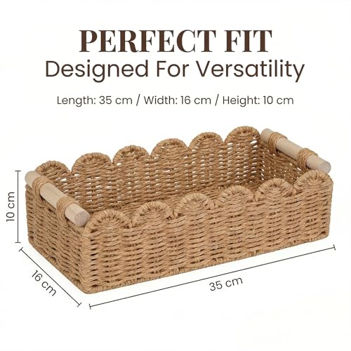 Cesta de baño decorativa en ratán para guardar papel higiénico 3