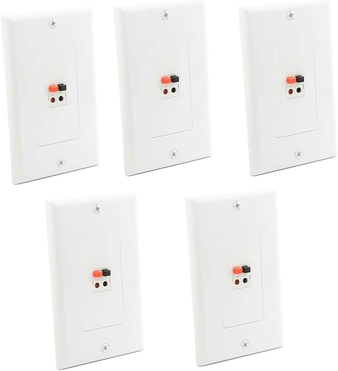 diyTech Premium Speaker Wall Plate Spring Loaded Speaker