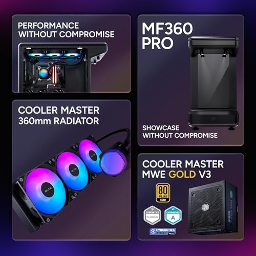 Image of Cooler Master MF360M Pro Gaming PC - AMD RYZEN 7 9800X3D, NVIDIA GeForce RTX 5070 Ti 16GB, 32GB DDR5 6000MHz, 2TB Gen4 M.2, Windows 11, MWE Gold 850 V3 PSU, ATX Desktop PC