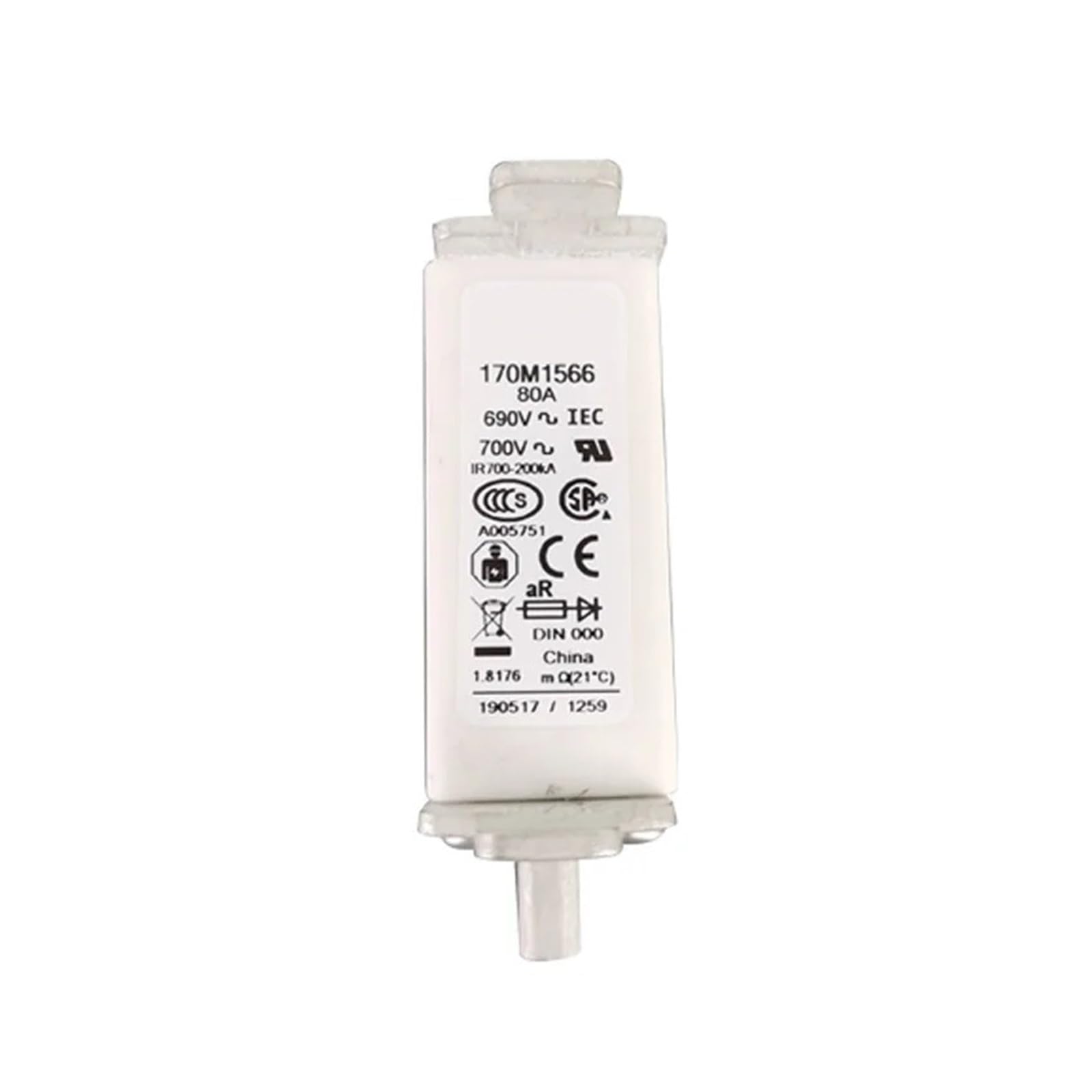 Cleufwko One Color 170M1566 170M1567 Quick Fuse(170M1567)