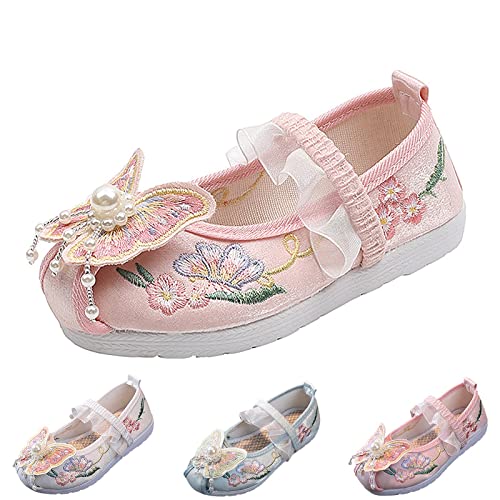 Chinese Traditional Embroidery Flat Shoes Toddler Girl Mary Jane Ballet Shoes Kids Girls Classic Princess Dress Shoe3