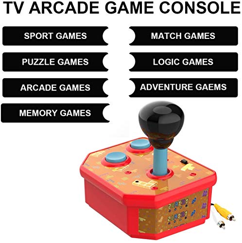 NBCP Handheld Games Console ,Classic Mini Arcade Joystick Plug and Play Built-in 180 TV Video Games for Kids, Children Gift, Birthday Gift (AV Cable) (Mini Handheld) (Orange) - Thumbnail 3
