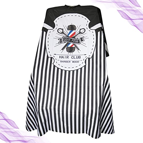 Lurrose 2 peças vestido preto masculino adulto capas cortadas salão de cabeleireiro padrão rotativo
