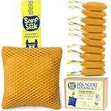 Race&Herd Original 10 Pcs Dog Scent Training Kit, Scent Work Training Kit for Dogs, 5 Brain Games - Nosework for Dog Sniffing Toys, Mental Stimulation Agility Equipment for Dogs (Yellow)