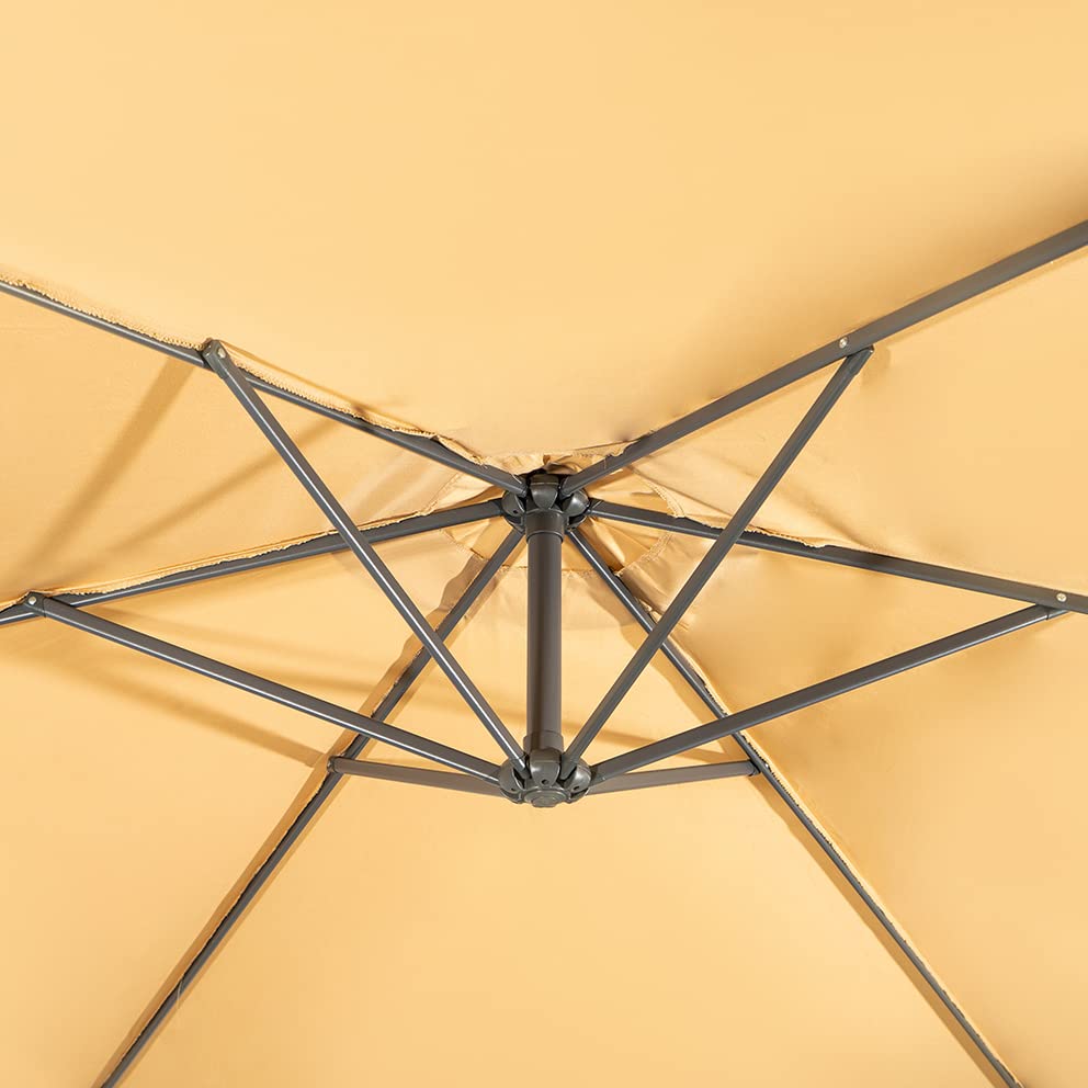 Maniglione Ricambio Per Ombrellone Garda Decentrato | Colore Antracite 25x25x8cm | Sezione Palo 77x53mm - Foto 4