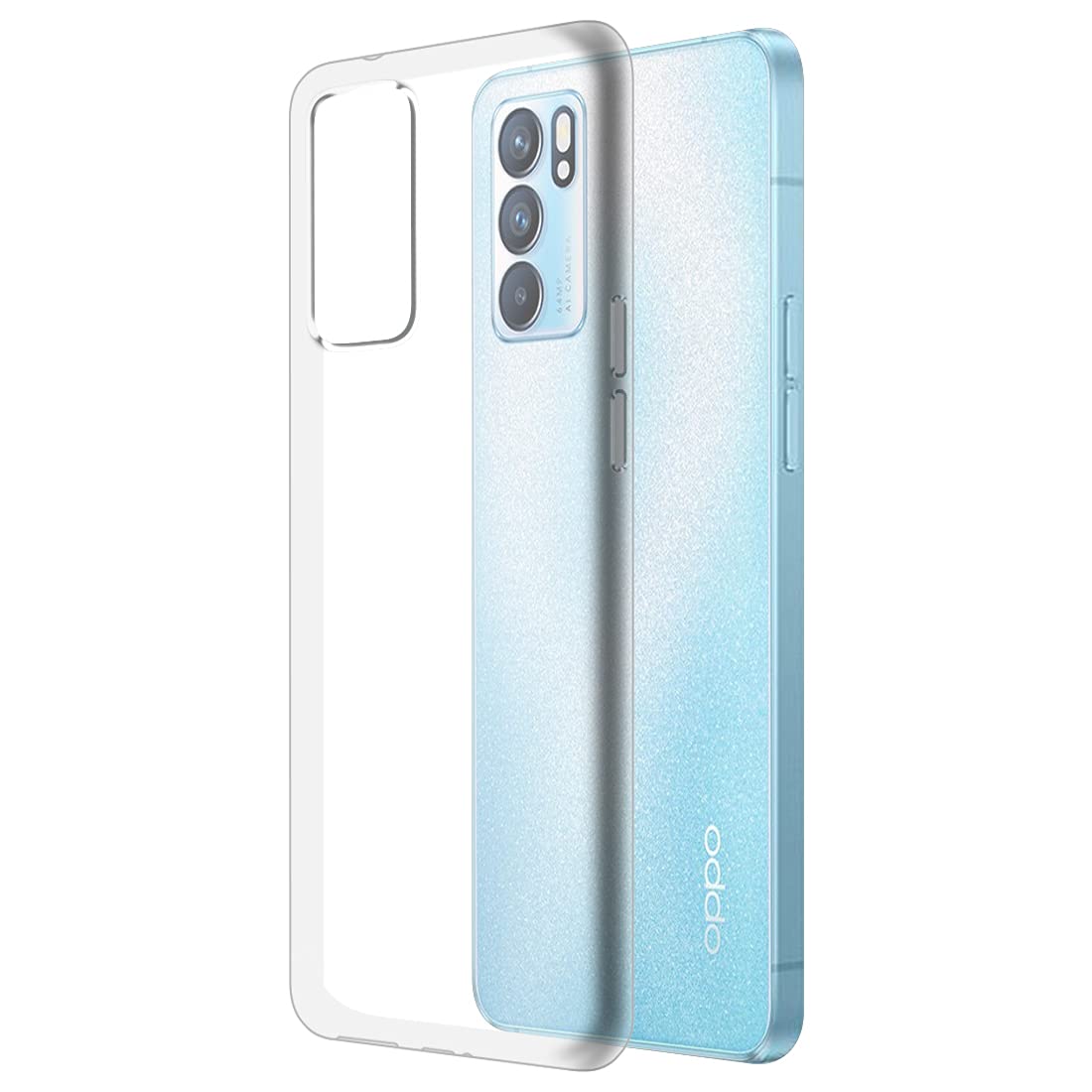 Fashionury Crystal Clear Shockproof Complete Protection Transparent Back Cover Case for Oppo Reno 6 5G (Silicone) (B09DGKCT61) Amazon Price History, Amazon Price Tracker
