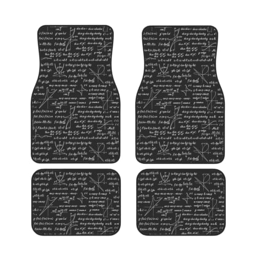 Accesorios para coche alfombrillas antideslizantes de neopreno con diseño de cálculos matemáticos
