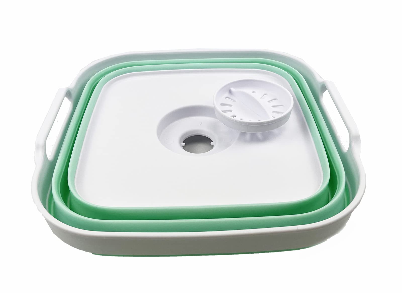 SAMMART 10 लीटर का फोल्डेबल डिशपैन सेट (2 का सेट) – फोल्डेबल वॉशिंग बेसिन और किचन टब (चारकोल ब्लैक और बेबी ब्लू)