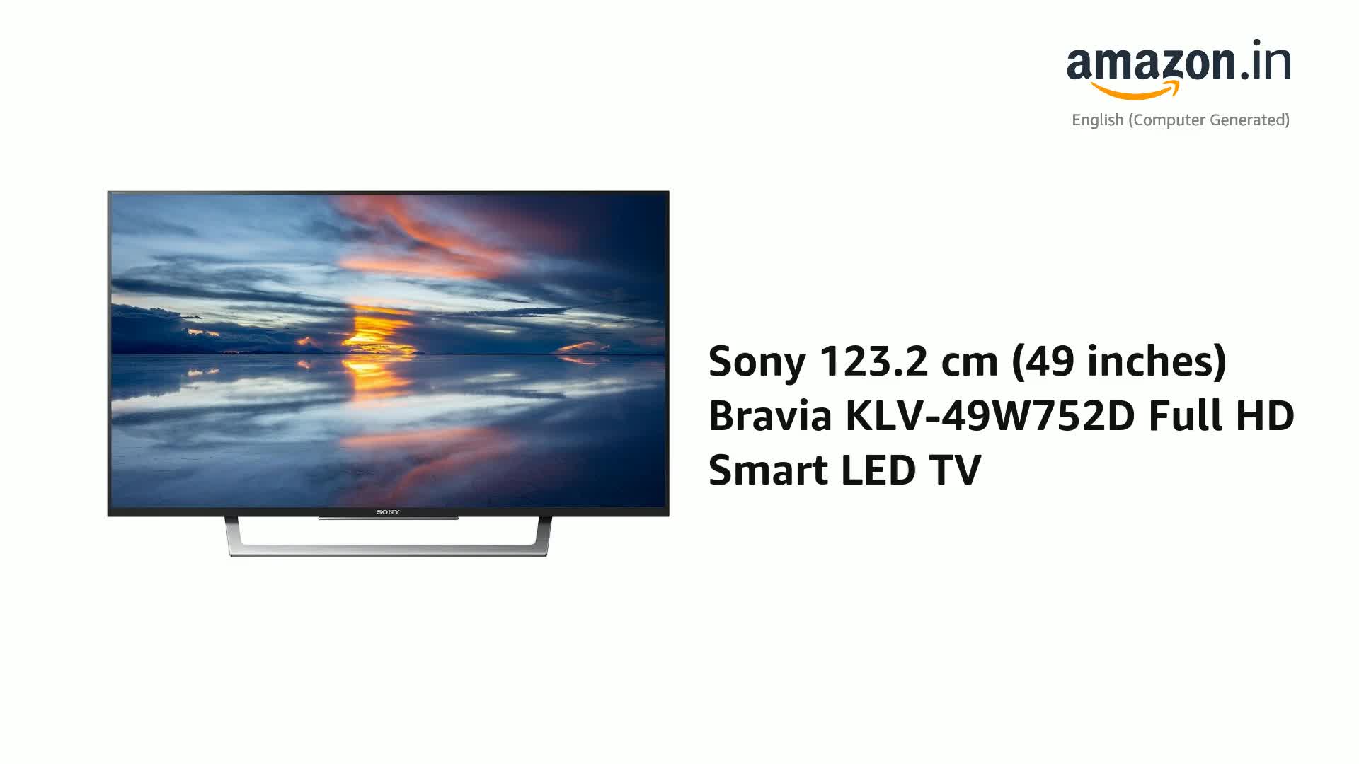 SONY  49インチ Sony 123.2 cm (49 inches) Bravia KLV-49W752D Full HD Smart LED TV