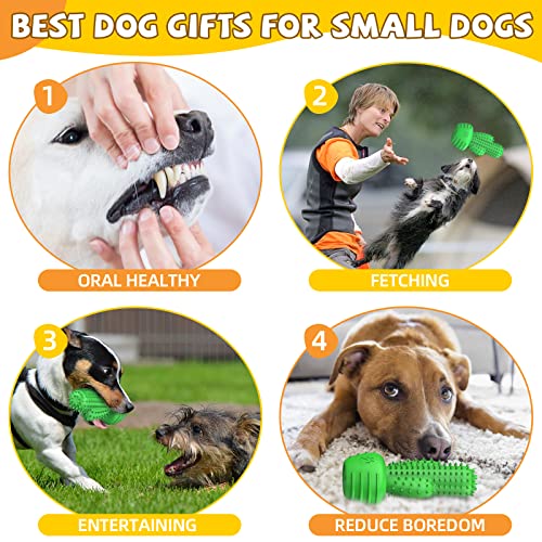 Image of Pamlulu Christmas Dog Gifts, Dog Toys for Small Dogs Dog Toothbrush for Teething Cleaning, Rubber Squeaky Toys for Puppy