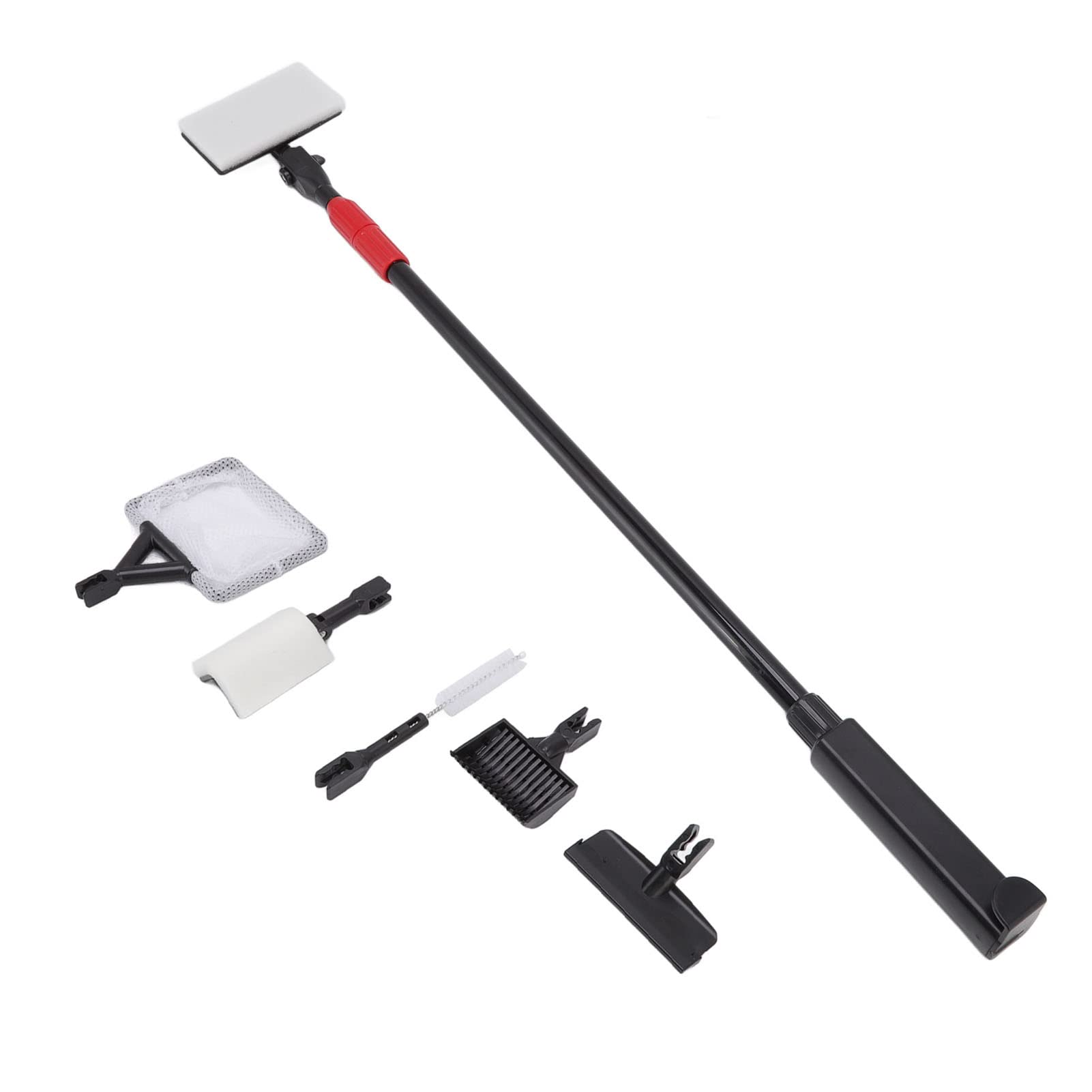 Herramientas de Limpieza de Acuarios, Cepillo 6 en 1, Kit de Herramientas de Limpieza de Acuarios de Fácil Uso ABS para Tanque de Agua