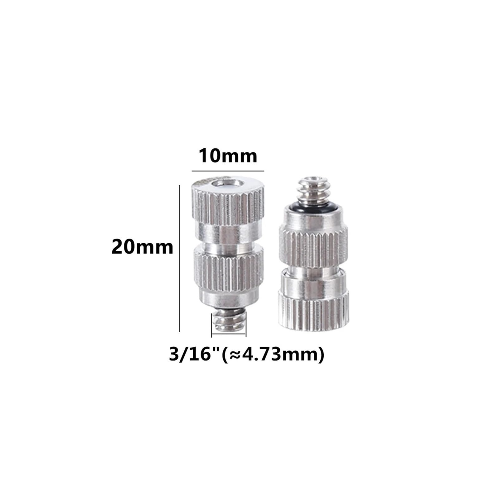 Ugello nebulizzatore antigoccia 3/16" 0,1‑0,5 mm giardino | Ugello atomizzante for irrigazione giardino, agricoltura e umidificazione(50pcs-0.1mm)