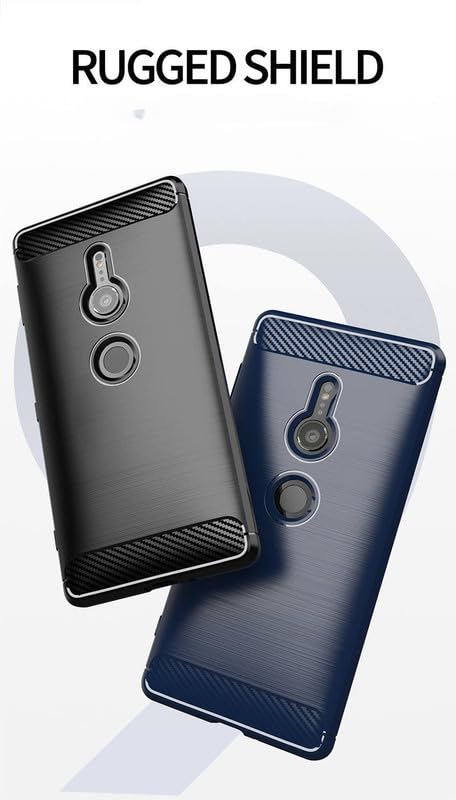 Image of Hybrid Carbon Fiber Back Case for Sony Xperia XZ2 (Blue)