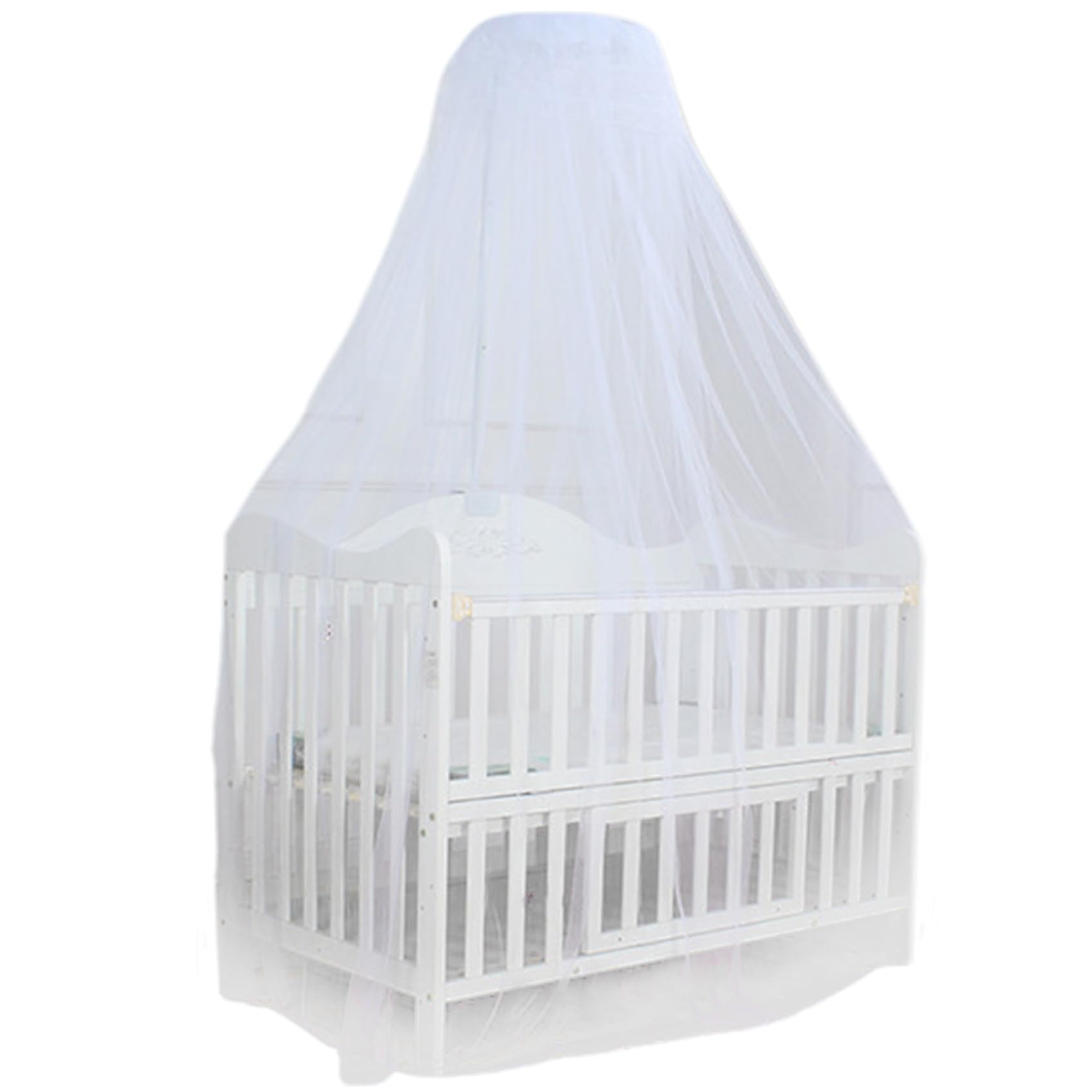 Hotainoys 500 Cm Baby Dome Liftable 79'' Tall Dense Mesh Canopy Bed Curtain With 197'' Circ Easy Install Polyester Bed Canopy For Nursery Crib