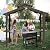Domi 8×5FT Hardtop Grill Gazebo, Outdoor BBQ Gazebo with Galvanized Steel Double Roof, Permanent Sun Shade Grill Canopy Shelter with 2 Side Shelves and Ceiling Hook for Patio Yard Garden (Brown)