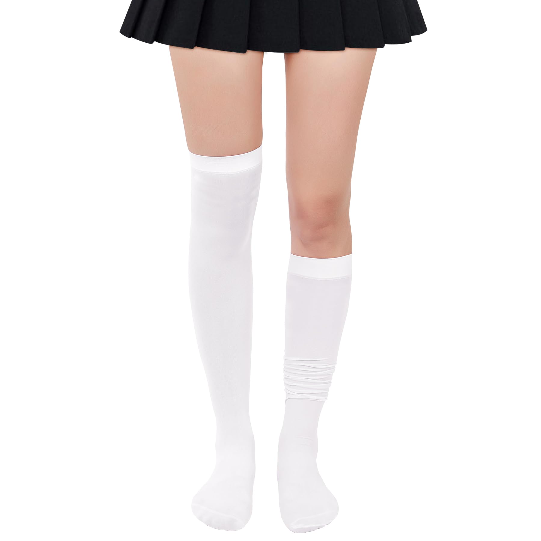 Zando Striped Thigh High Socks for Women Striped Knee High Socks Cosplay Stockings Thigh Highs over the Knee