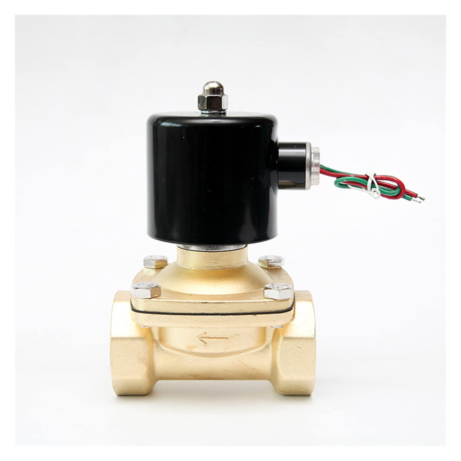 QRUYHBAJU Withstand high Pressure and Temperature Extremes 1/2" 3/4" 1" 1-1/4" 1-1/2" 2" Brass Solenoid Valve Normally Closed Air Solenoid Valve 24V 12V 220V 110V(24vac,DN32)