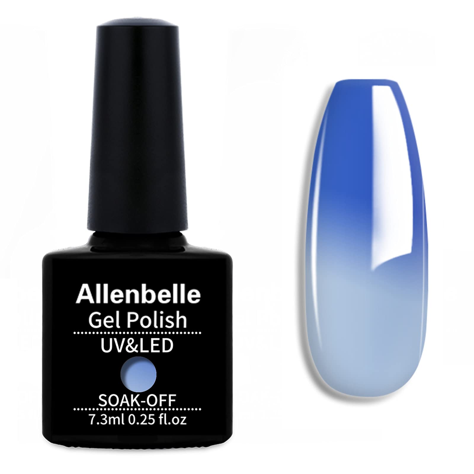 Color Changing Nail Polish Set Color Changing Gel Polish Set Mood Soak Off Uv Led Gel Nail Polish (Light Blue To White)