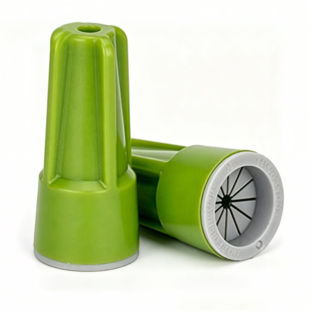 Waterproof Landscape Wire Connectors OutdoorTwist Electrical Connectors | 25PCS Green Silicone Waterproof Wire Connectors for Landscape Light, Irrigation Valves, Sprinkler 22-8AWG,1.43x0.67IN Big