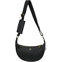 Islander The Luna Bag for Women Harris Tweed Crossbody With Detachable Card Wallet